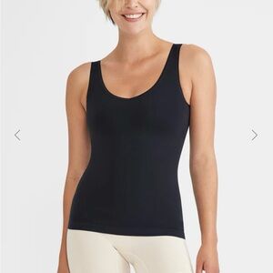 Black Sleeveless Shapewear Reversible Tank Top